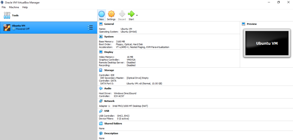 Ubuntu VM interface