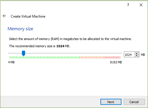 Virtual machine memory allocation